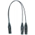 AU3205, Kabel XLR męski / 2 x XLR żeński, 0,5m